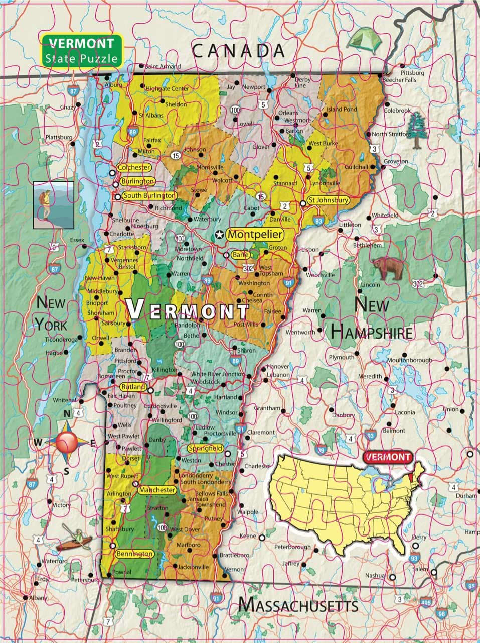 Vermont - Magnetic Puzzle - Scratch and Dent