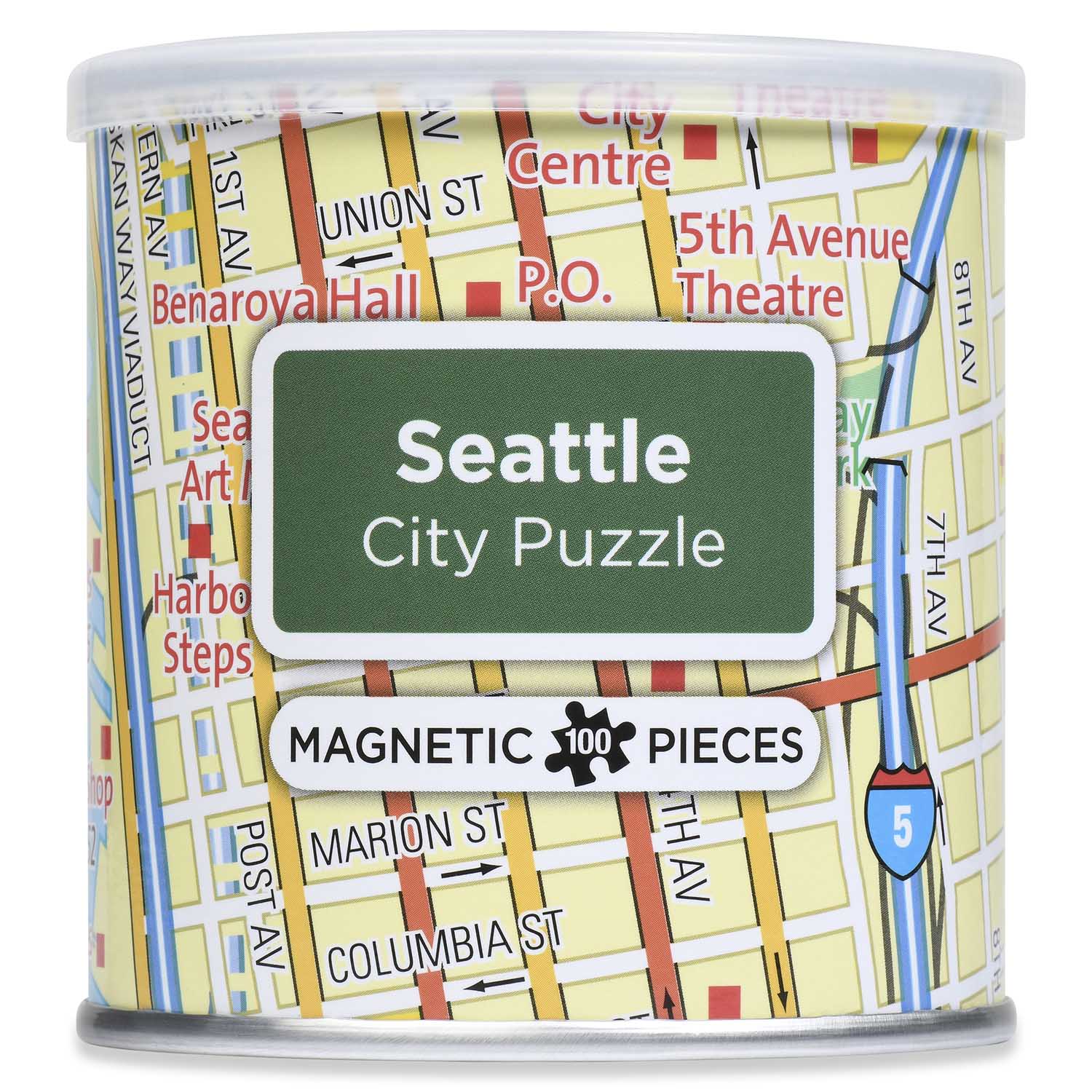 Seattle - Magnetic Puzzle Maps & Geography Jigsaw Puzzle