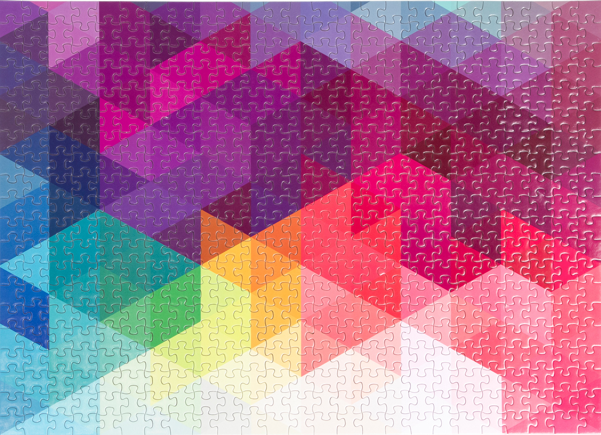 Geometrical Rainbow Contemporary & Modern Art Jigsaw Puzzle