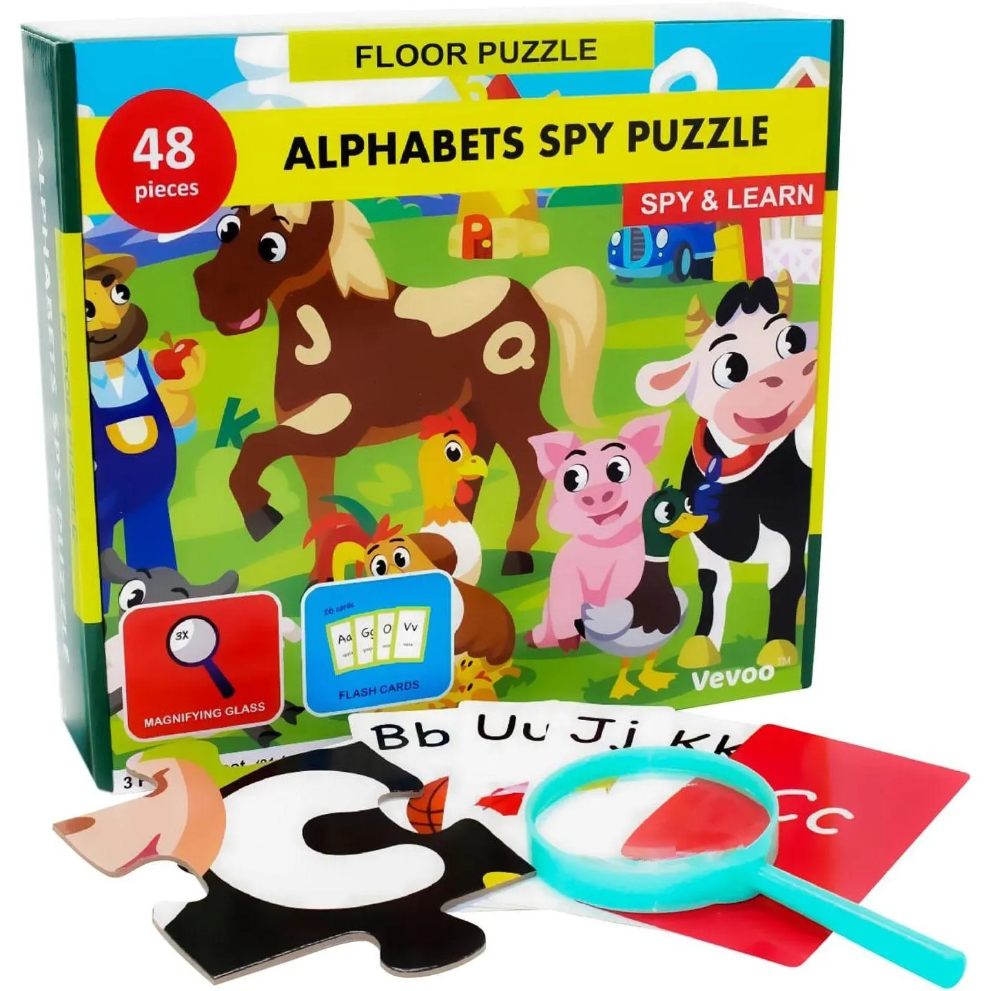 Alphabets Spy Floor Puzzle Farm Animal