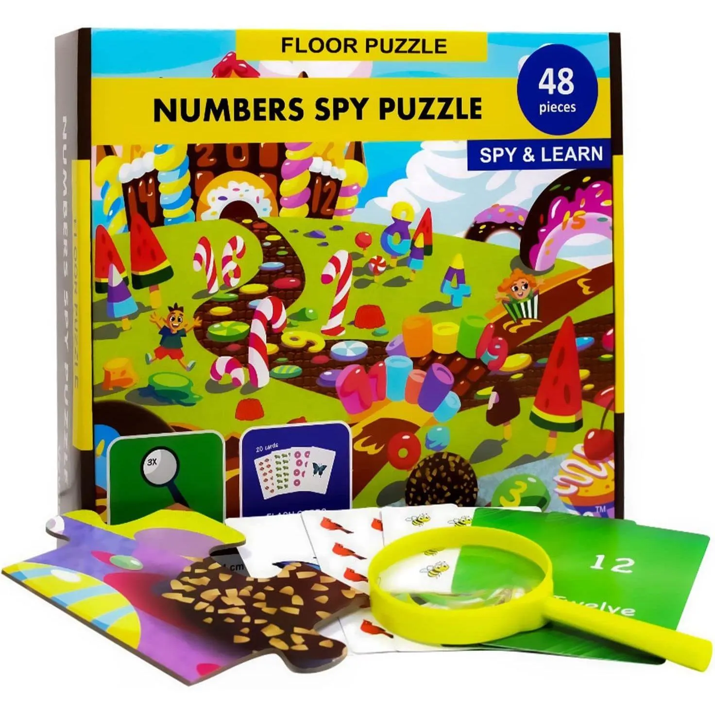 Numbers Spy Floor Puzzle Alphabet & Numbers