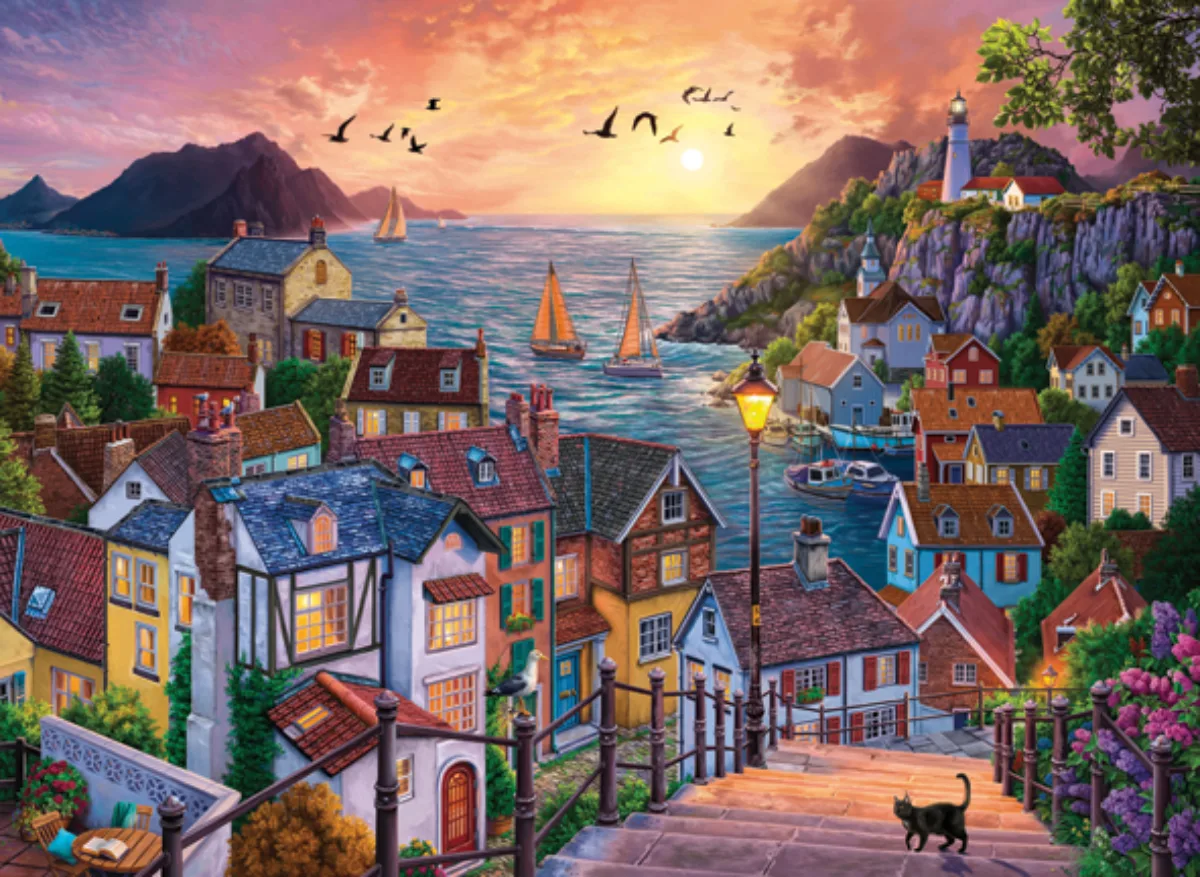 Coastal Town At Sunset - Scratch and Dent Beach & Ocean