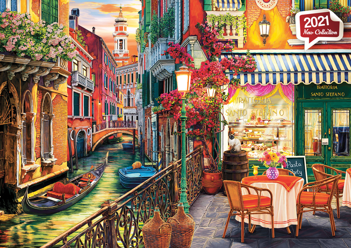Venetian Cafe Italy Jigsaw Puzzle