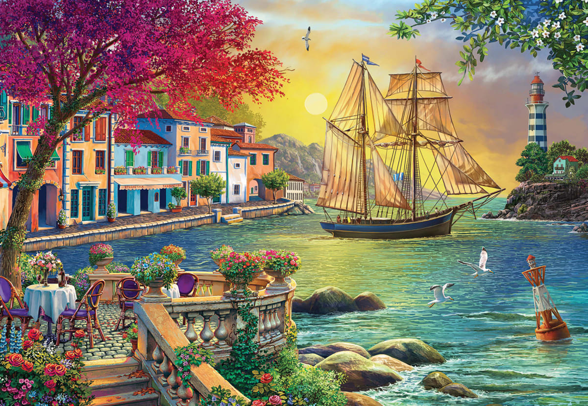 Beautiful Sunset in the Town Lighthouse