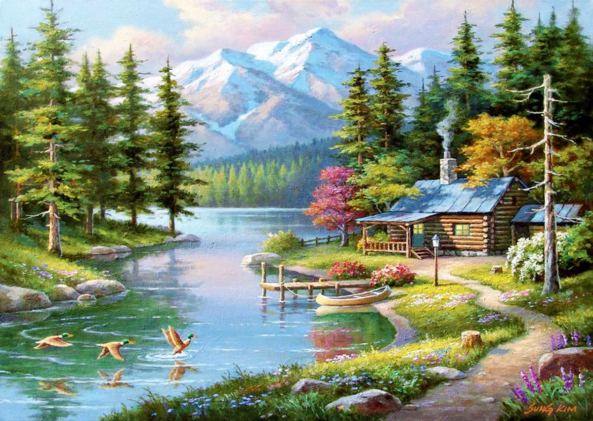 Resting Canoe Landscape