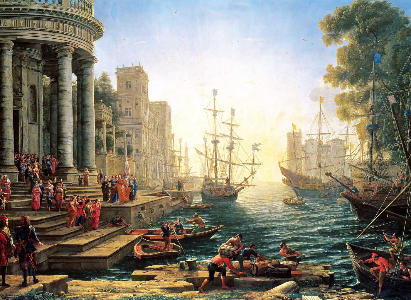 Seaport with the Embarkation of St. Ursula Boat Jigsaw Puzzle