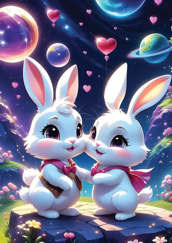 Bunnies in Love Animals