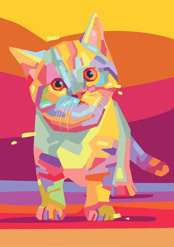 Colorful Kitty Cats