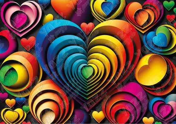 Colorful Heart Collage