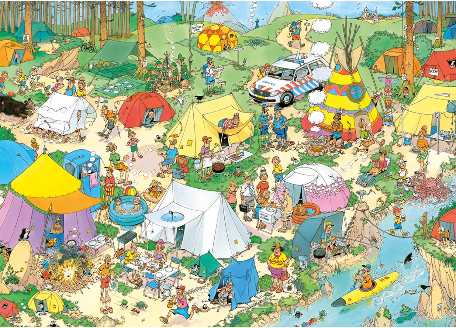Camping In The Forest Summer Jigsaw Puzzle