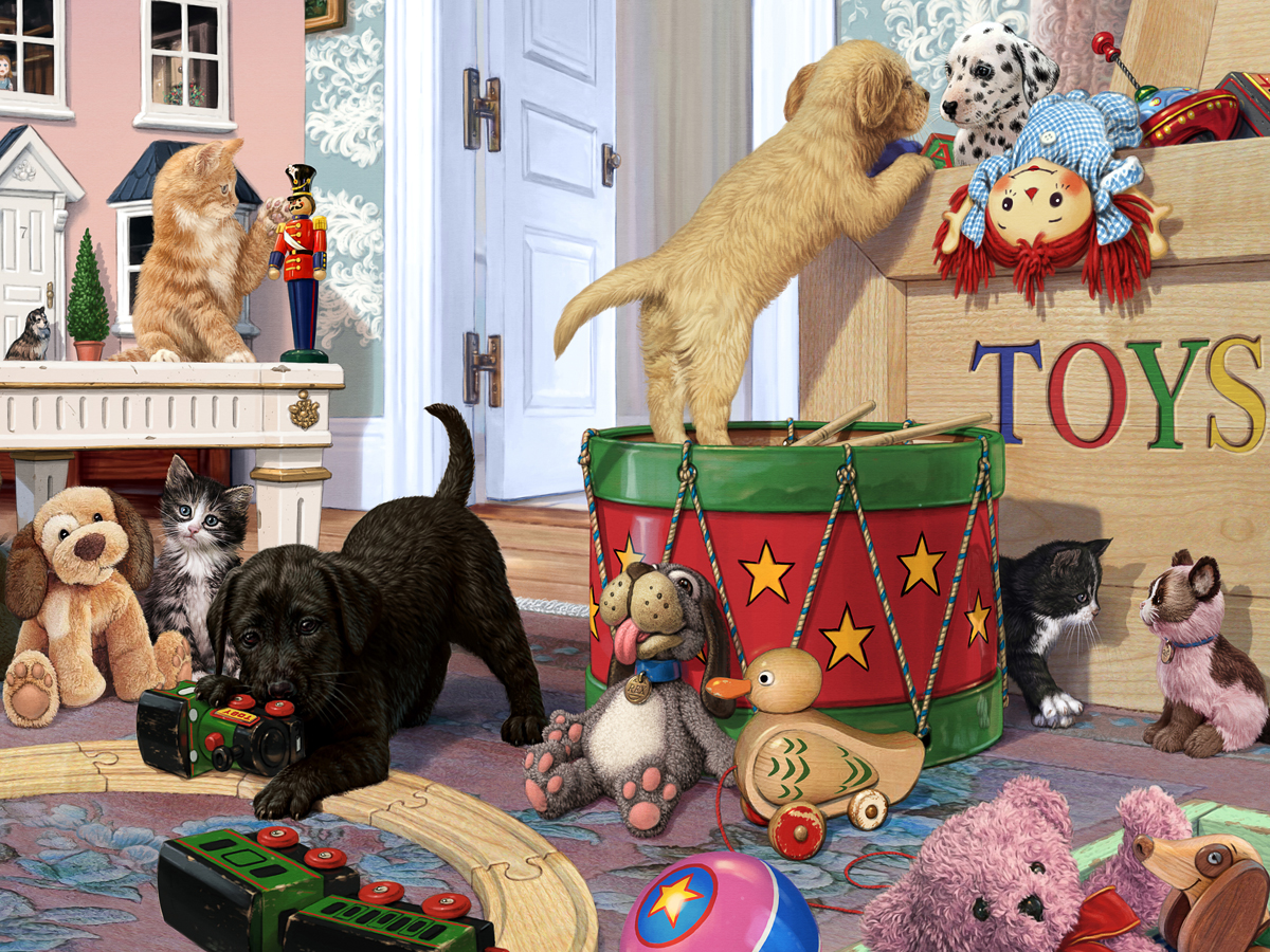 Playtime Dogs Jigsaw Puzzle