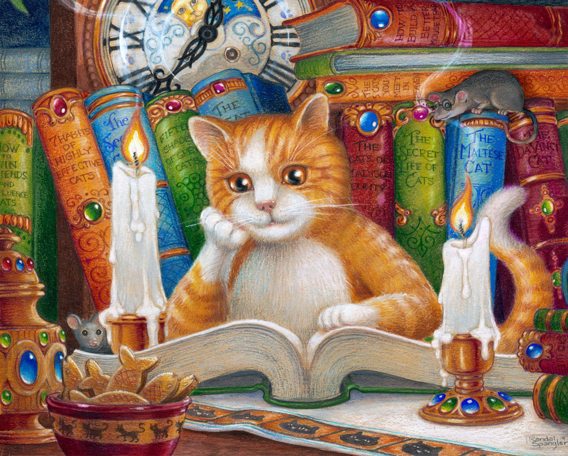 The Literate Cat Cats Jigsaw Puzzle