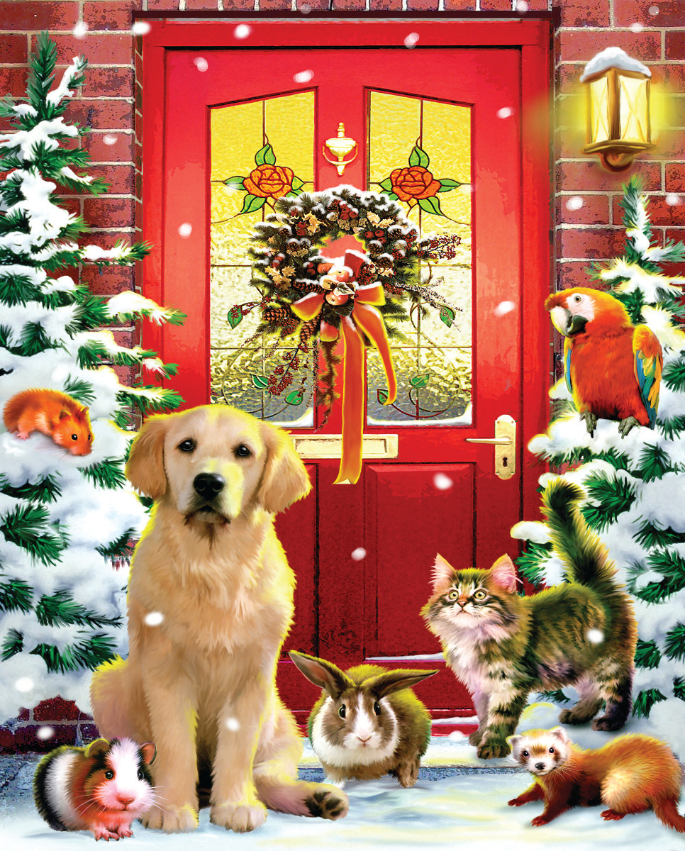 Christmas Welcome Dogs Jigsaw Puzzle