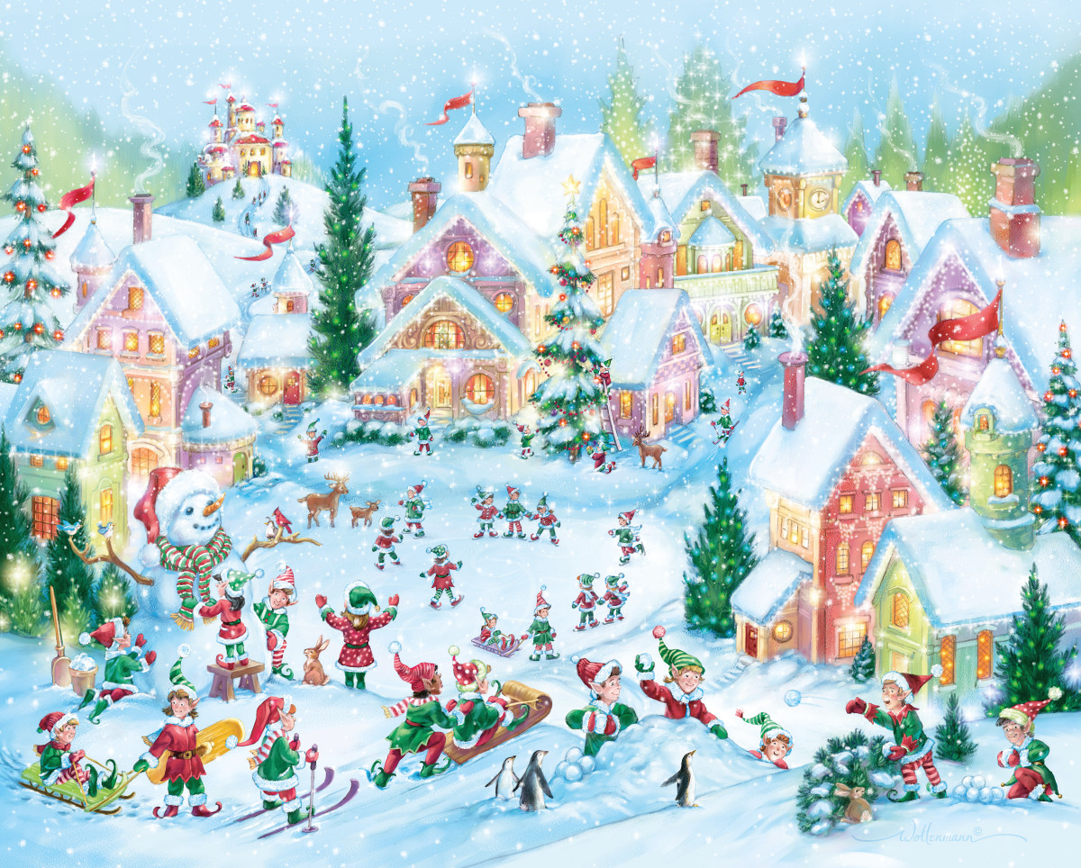 Elf Village Christmas Jigsaw Puzzle