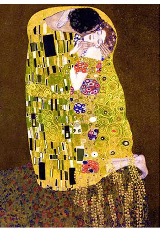 The Kiss (Gold) Fine Art