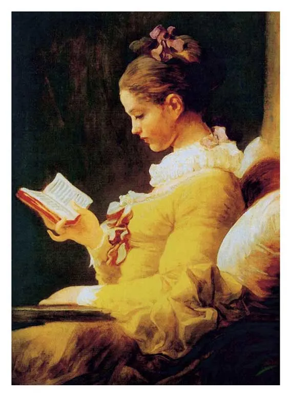 Lady Reads A Book Fine Art