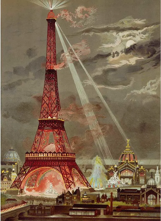 Embrasement De La Tour Eiffel Pour L'Exposition Universelle De 1889 Landmarks & Monuments