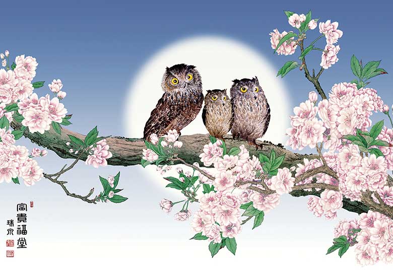 Owls In A Tree Birds Jigsaw Puzzle