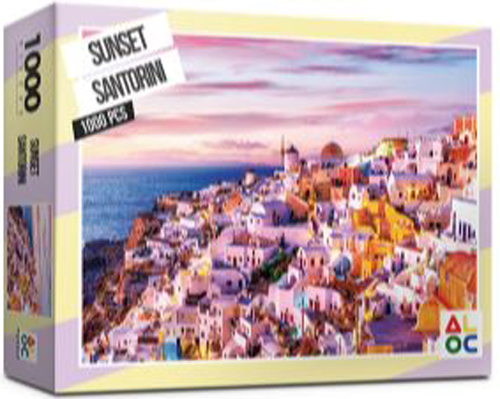 Santorini At Sunset Italy Jigsaw Puzzle