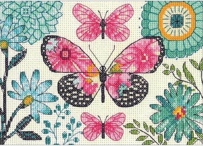 Counted Cross Stitch Kit 7" x 5" - Butterfly Dream