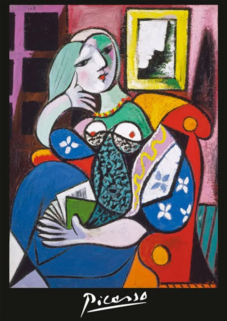 Woman With a Book Abstract
