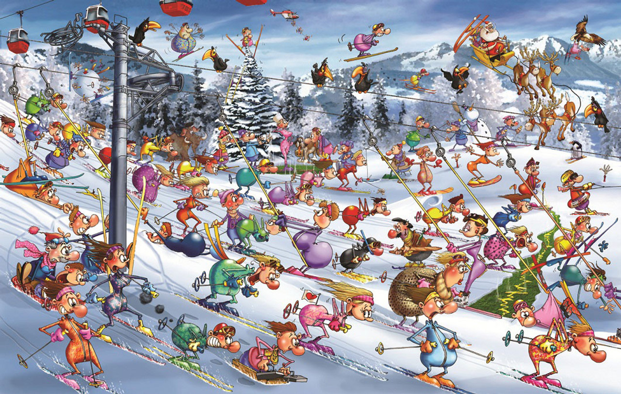 Christmas Skiing Humor Jigsaw Puzzle