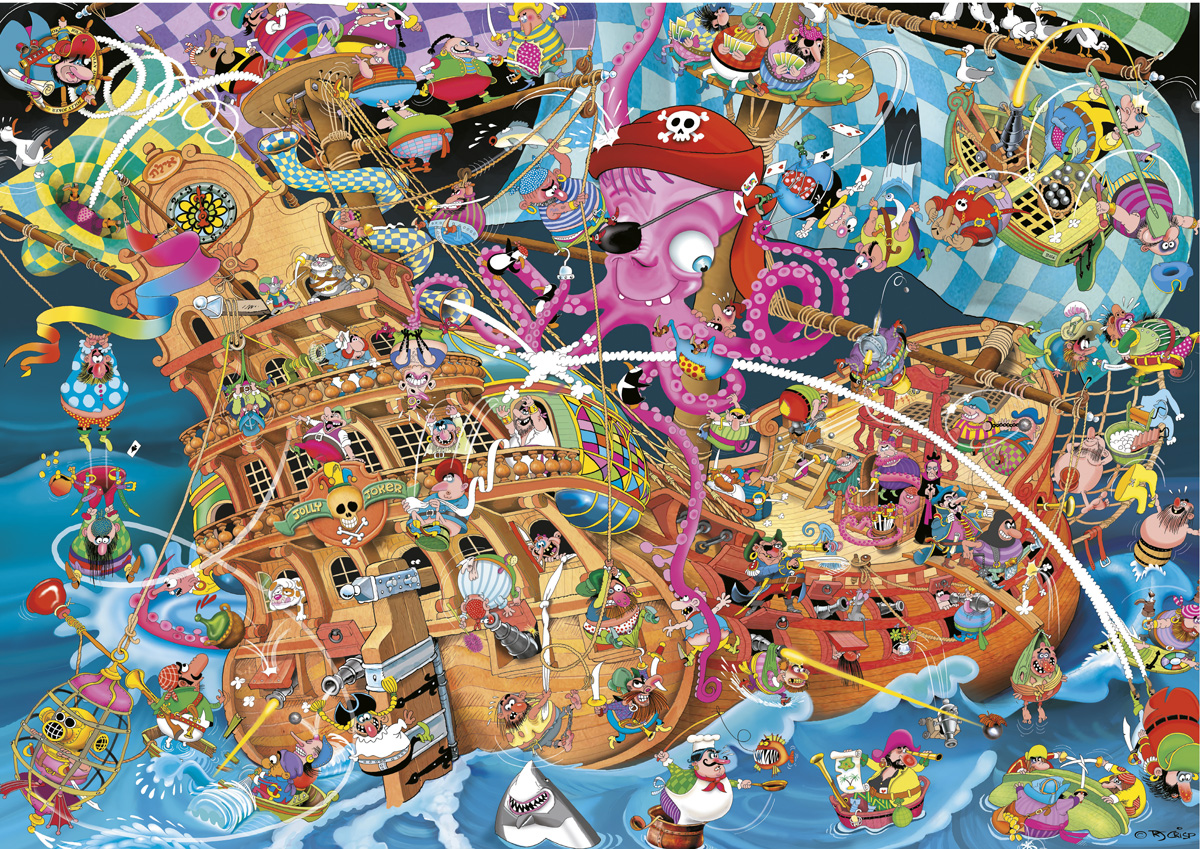 The Pink Pirate Boat Jigsaw Puzzle