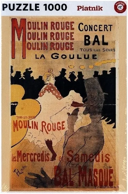 Moulin Rouge Bal La Goulue 1000ジグソーパズル Toulouse-Lautrec La Goulue - 1000 Piece Jigsaw Puzzle by Piatnik