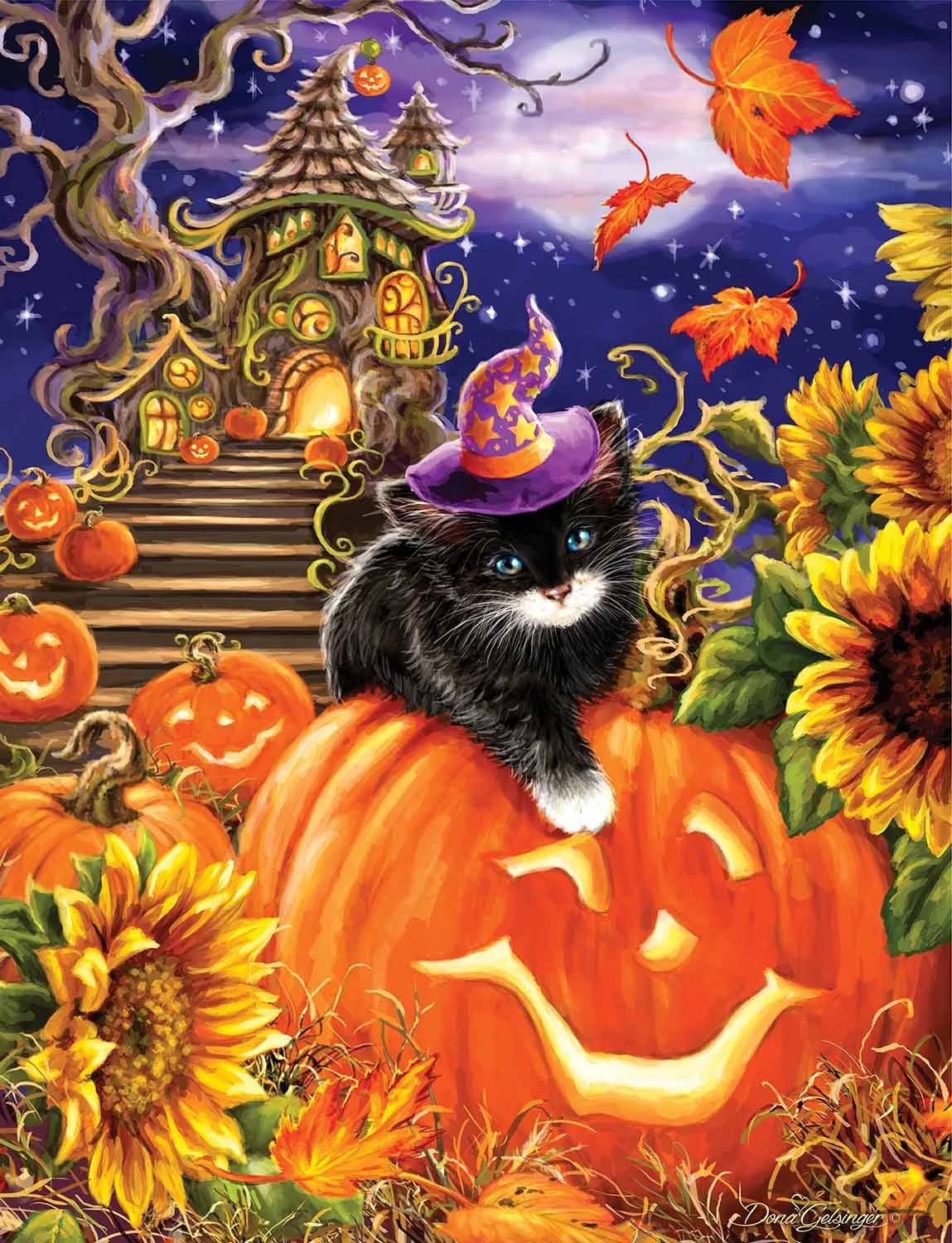Spellbound Night Cats Jigsaw Puzzle