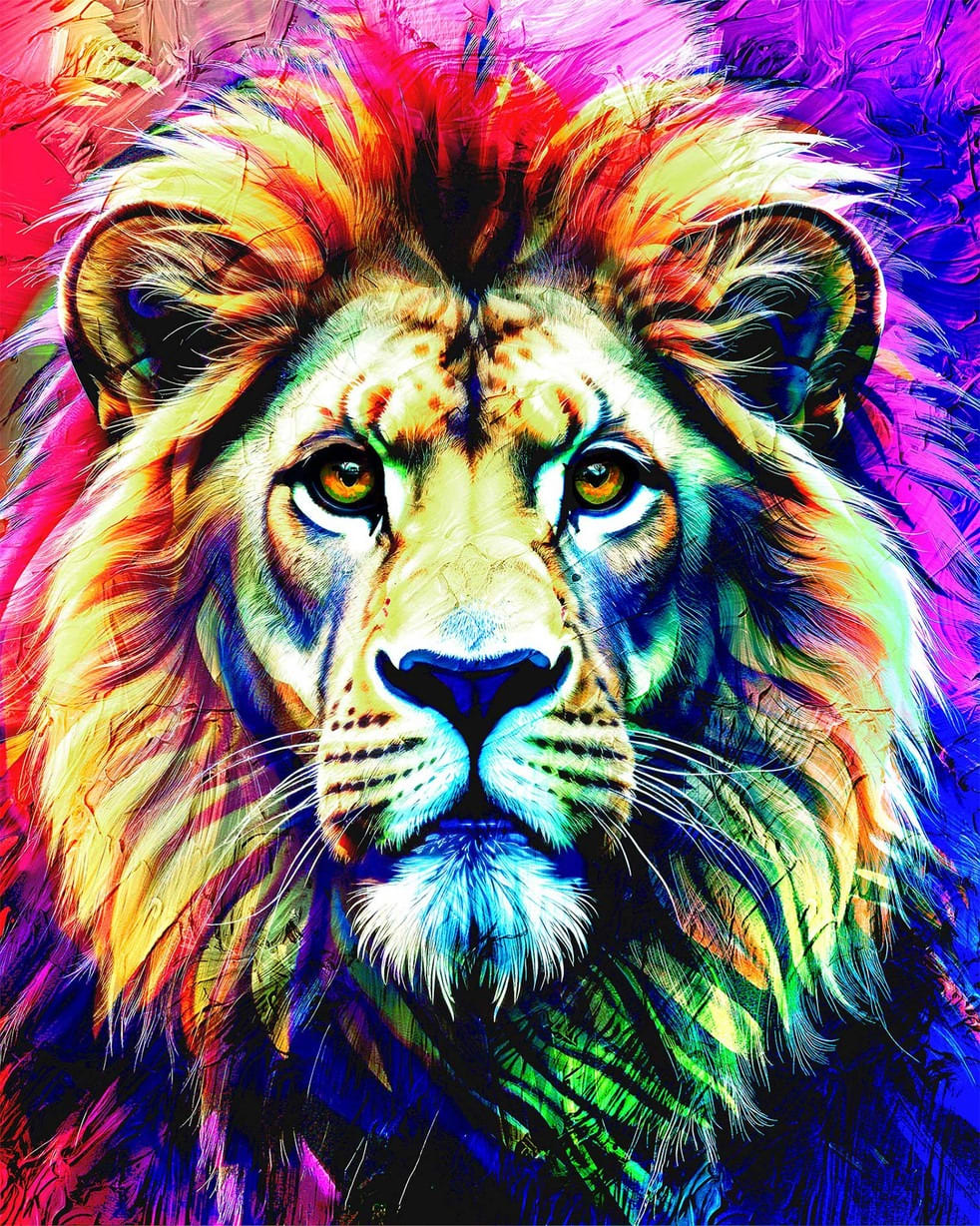 Brave Colors of a Lion