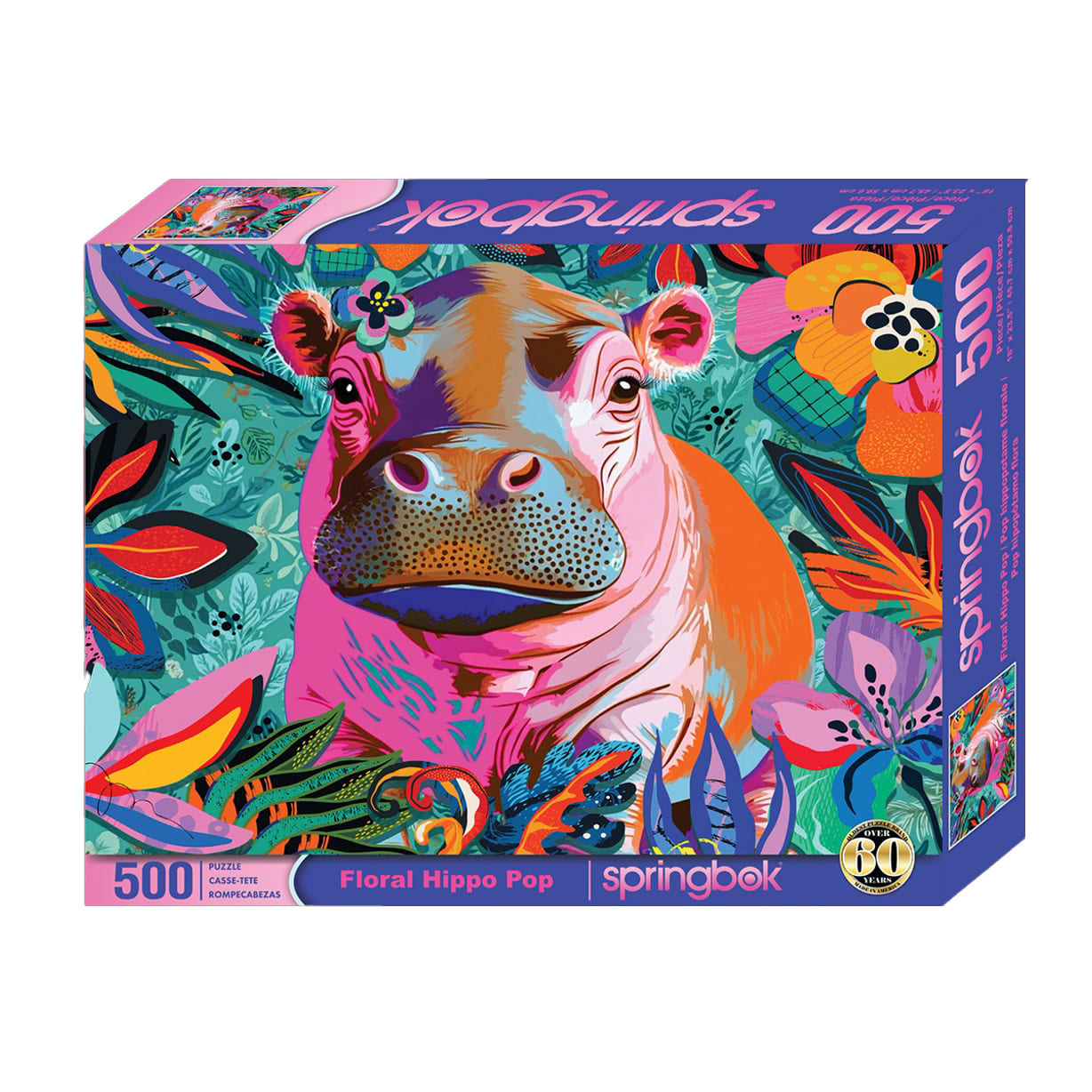 Floral Hippo Pop Animals
