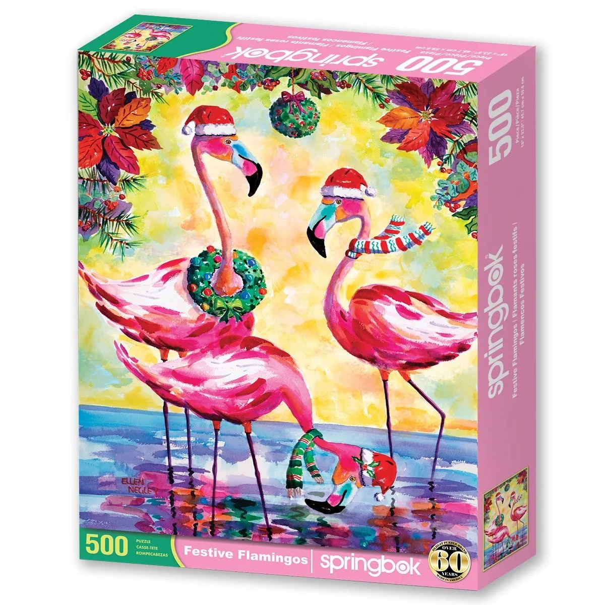 Festive Flamingos Birds
