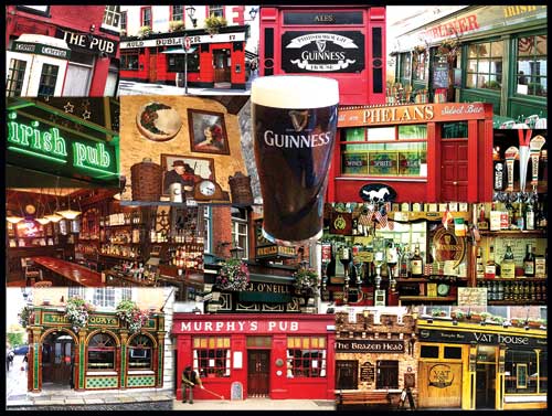 Irish Pubs Food and Drink Jigsaw Puzzle