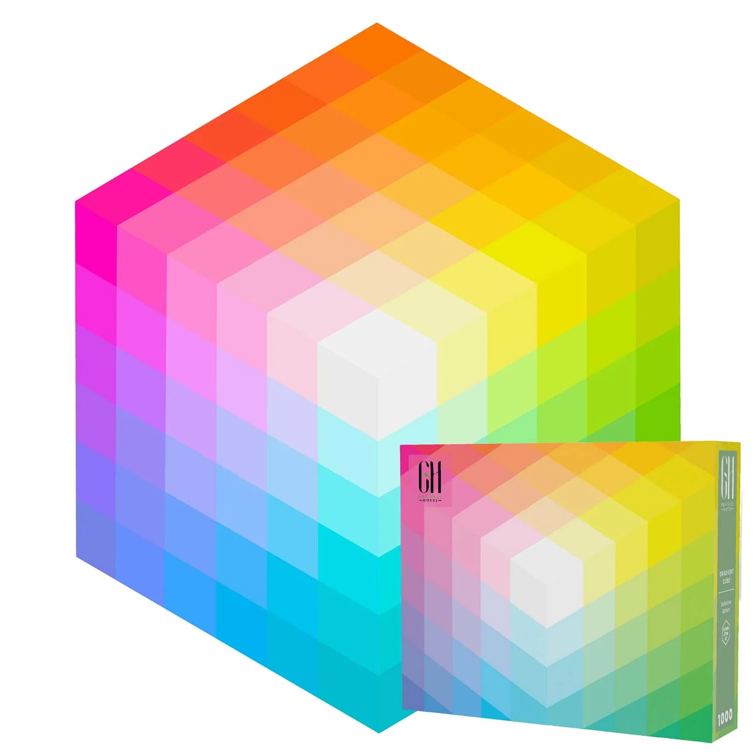 Gradient Cube by Sabrina Epton Rainbow & Gradient