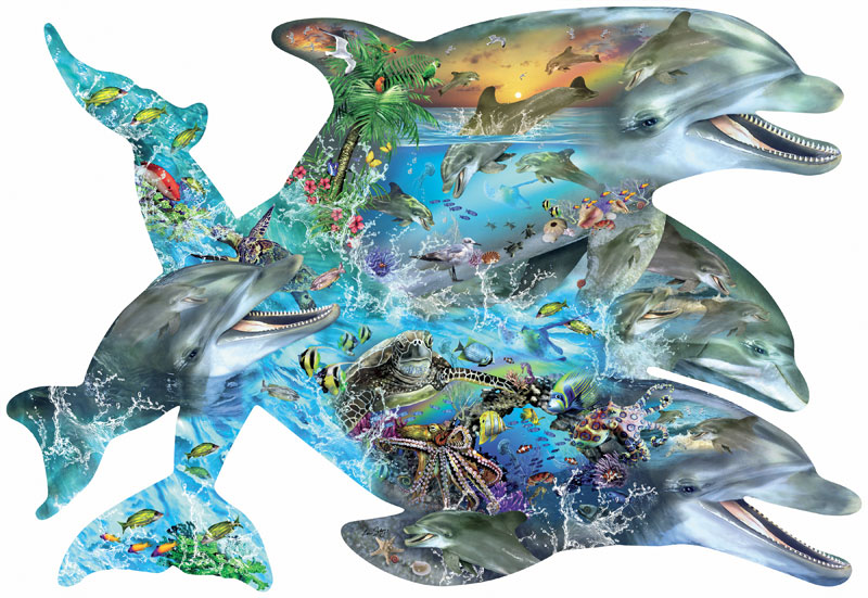 Song of the Dolphins Sea Life Shaped Puzzle