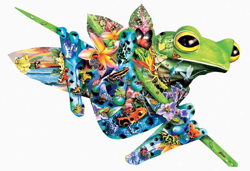 Paradise Frogs Reptile & Amphibian Shaped Puzzle