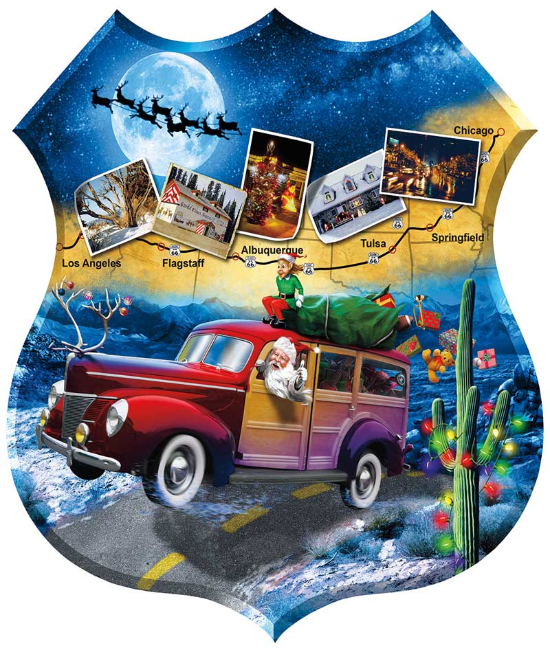Santa's Highway Car Shaped Puzzle