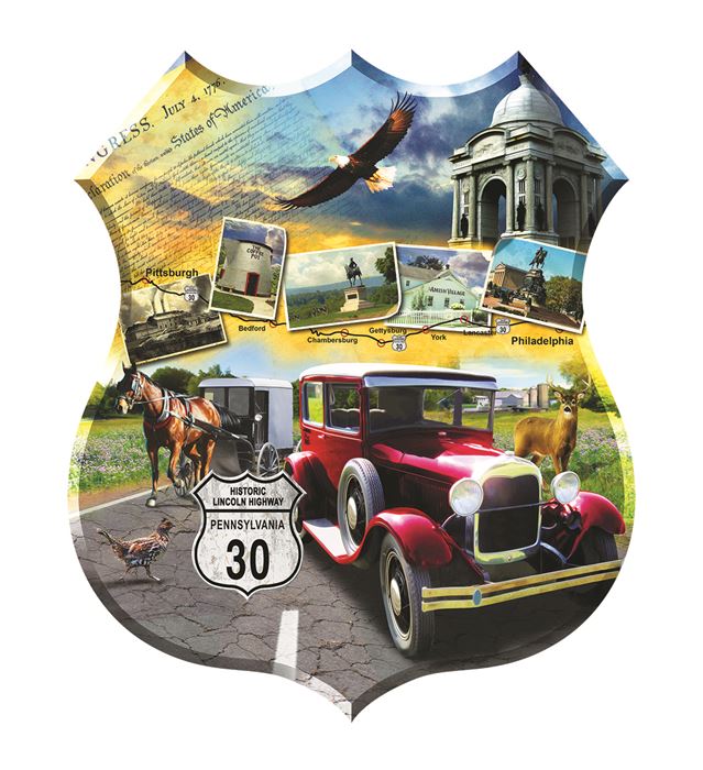 Lincoln Highway Car Shaped Puzzle