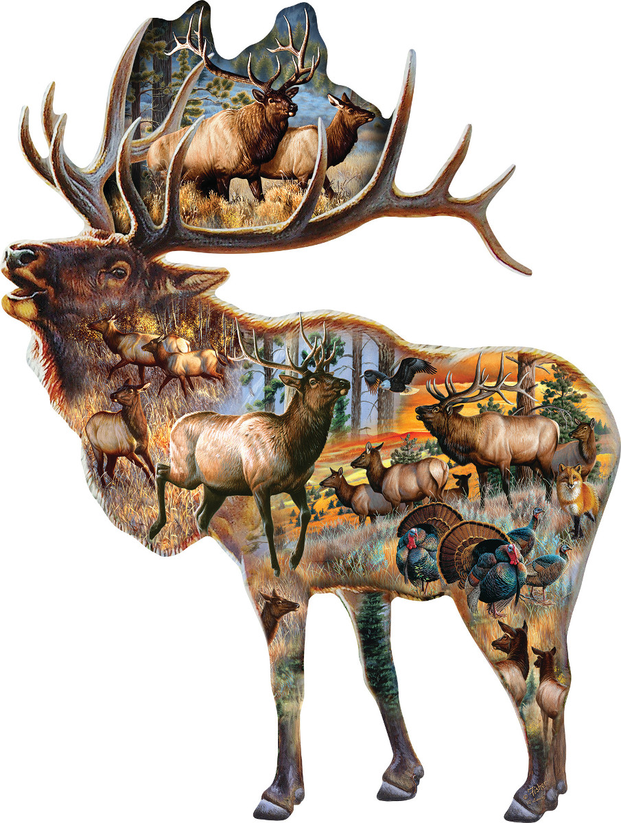 Bugle Call Forest Animal Shaped Puzzle
