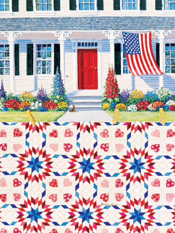 Red, White and Blue Quilting & Crafts Jigsaw Puzzle