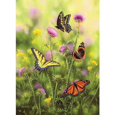 Butterflies and Thistle Butterflies and Insects Jigsaw Puzzle