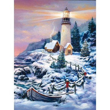 Christmas Lighthouse Lighthouse Jigsaw Puzzle