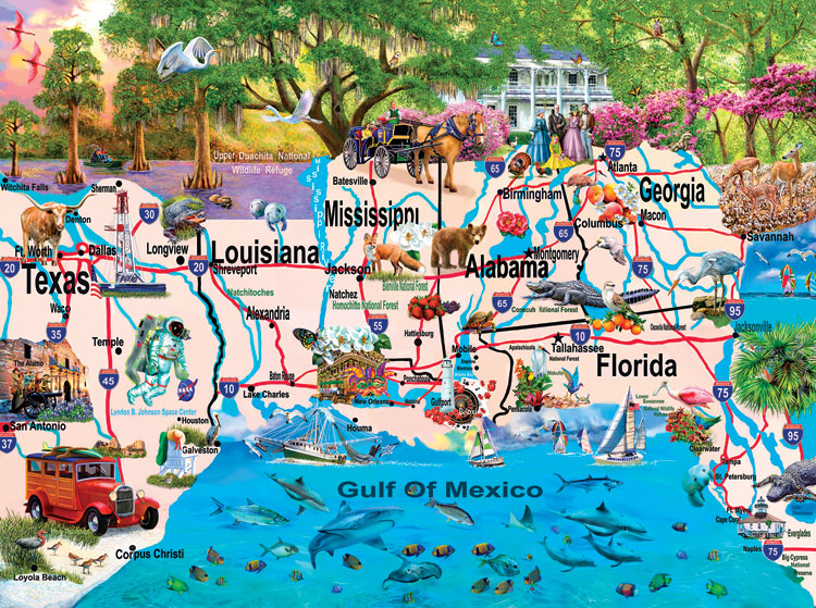 Gulf Coast Landmarks & Monuments Jigsaw Puzzle