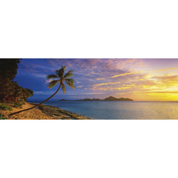 Tokoriki Island Sunset - Mamanuca Islands, Fiji Travel Jigsaw Puzzle