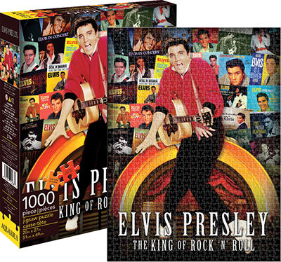 Elvis - Albums Collage Famous People Jigsaw Puzzle