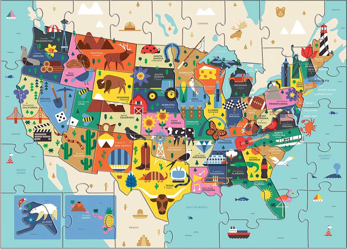 Map of the U.S.A. Educational