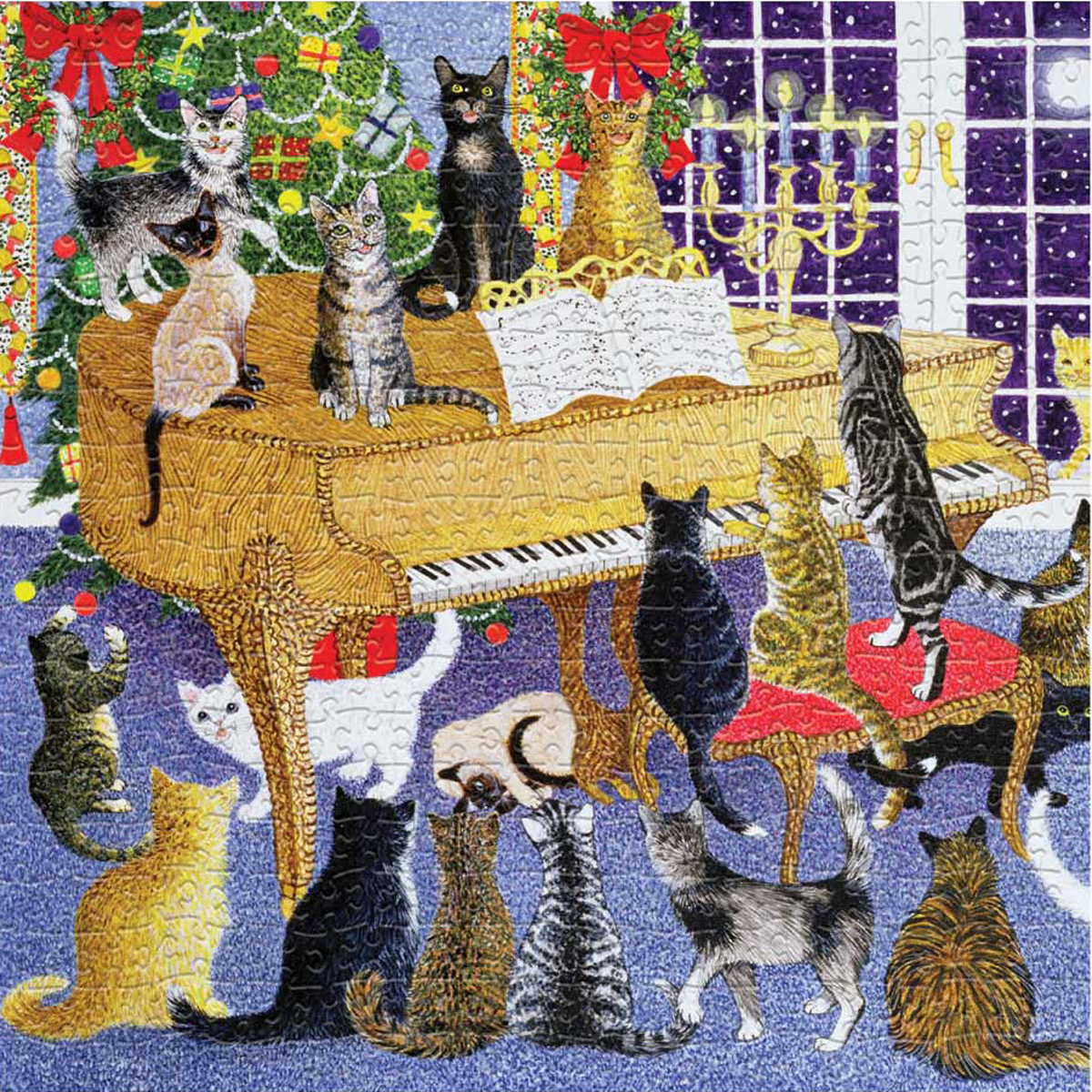 Christmas Chorus Cats Jigsaw Puzzle