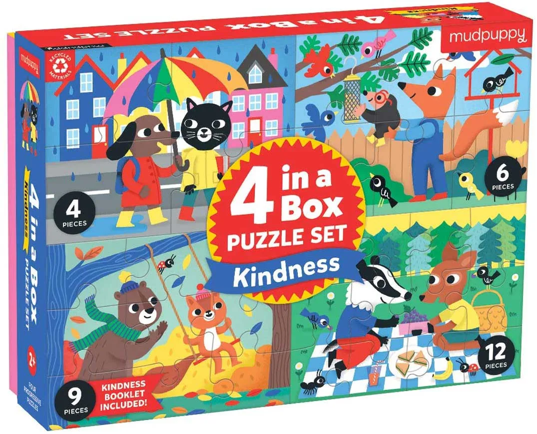 Kindness 4-in-a-Box Puzzle Set Animals
