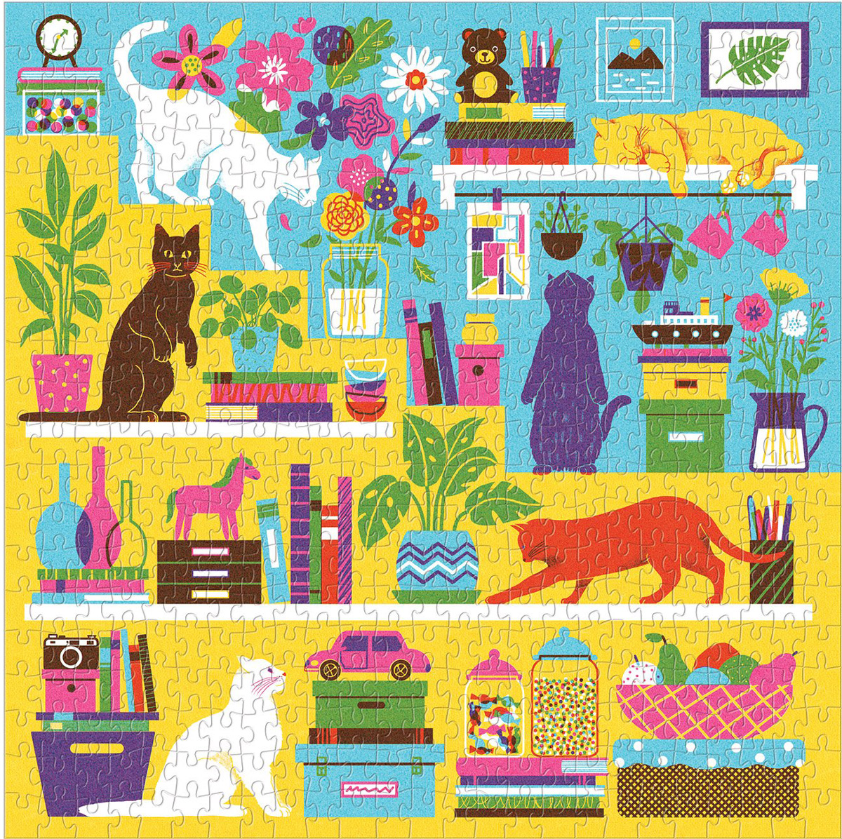 Curious Cats Cats Jigsaw Puzzle