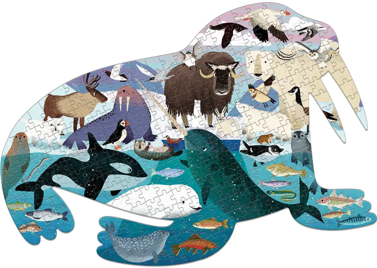 Arctic Life Shaped Scene Puzzle Animals